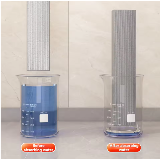 Mini Foldable Sponge Mop, Self-Squeeze Desktop Mop for Small Spaces, Wet & Dry Portable Cleaning Tool for Kitchen Countertops